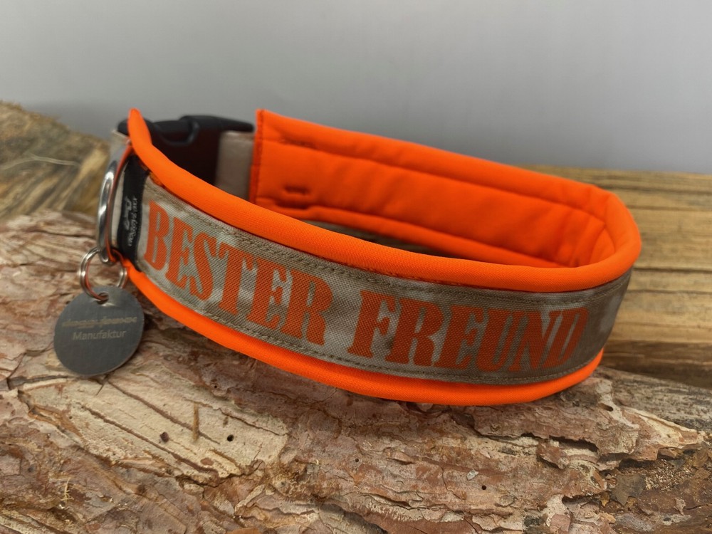 Hundehalsband Bester Freund orange